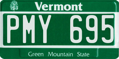 VT license plate PMY695