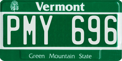 VT license plate PMY696