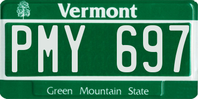 VT license plate PMY697