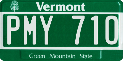 VT license plate PMY710