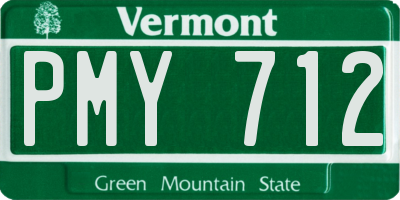 VT license plate PMY712