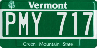VT license plate PMY717