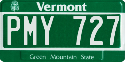 VT license plate PMY727