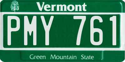 VT license plate PMY761
