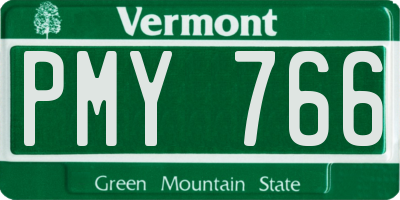 VT license plate PMY766