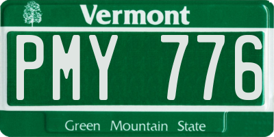 VT license plate PMY776