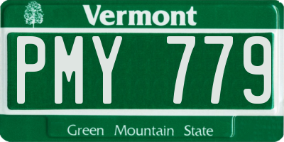 VT license plate PMY779
