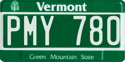 VT license plate PMY780