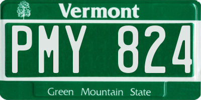VT license plate PMY824