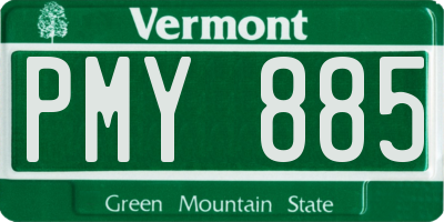 VT license plate PMY885