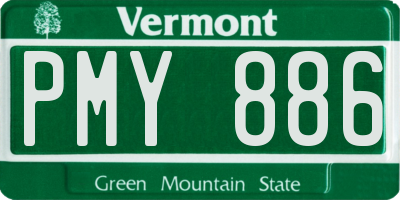 VT license plate PMY886