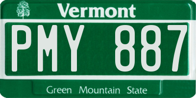 VT license plate PMY887