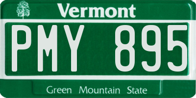 VT license plate PMY895