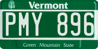 VT license plate PMY896