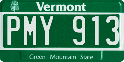 VT license plate PMY913