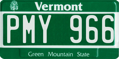 VT license plate PMY966