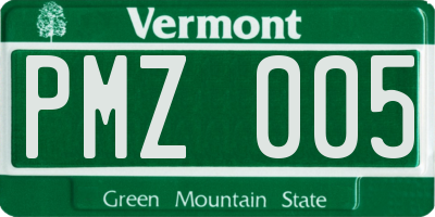 VT license plate PMZ005