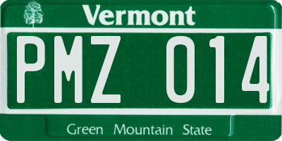 VT license plate PMZ014