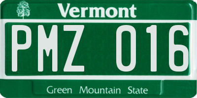 VT license plate PMZ016
