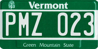 VT license plate PMZ023