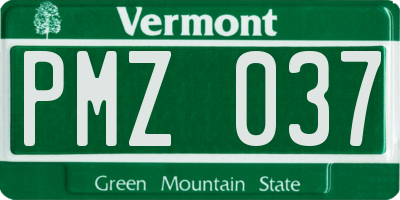 VT license plate PMZ037