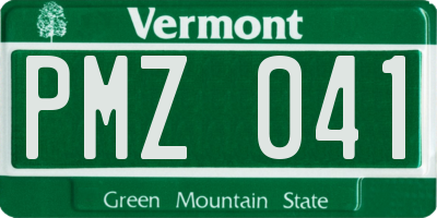 VT license plate PMZ041