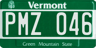 VT license plate PMZ046