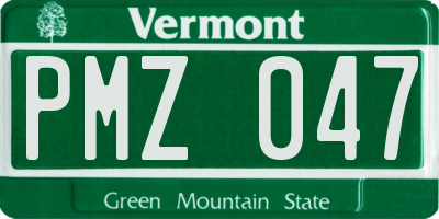VT license plate PMZ047