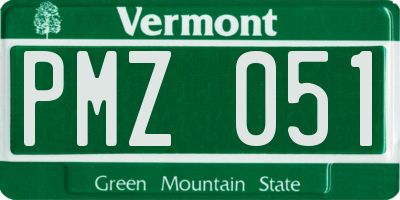VT license plate PMZ051