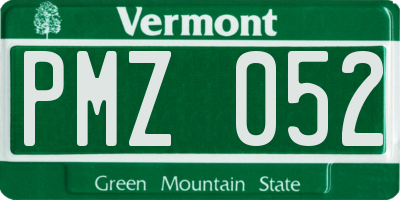 VT license plate PMZ052