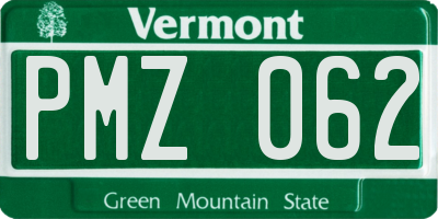 VT license plate PMZ062