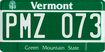 VT license plate PMZ073