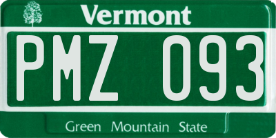 VT license plate PMZ093