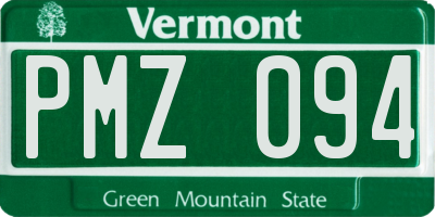VT license plate PMZ094