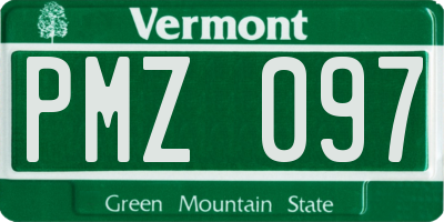 VT license plate PMZ097