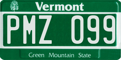 VT license plate PMZ099