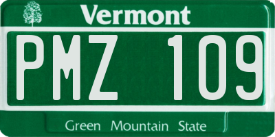 VT license plate PMZ109