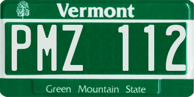 VT license plate PMZ112