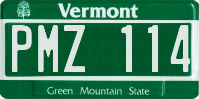 VT license plate PMZ114