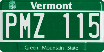 VT license plate PMZ115