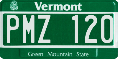 VT license plate PMZ120