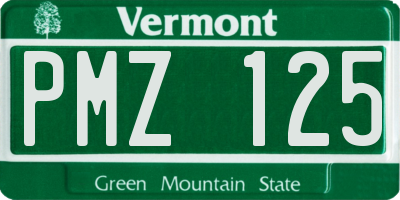 VT license plate PMZ125