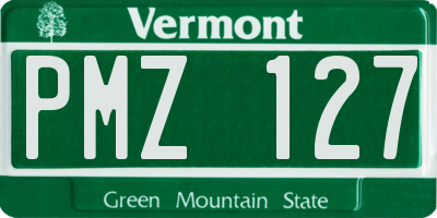 VT license plate PMZ127