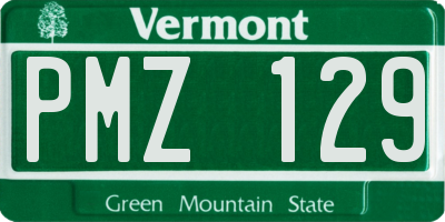 VT license plate PMZ129