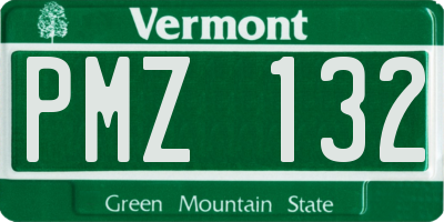 VT license plate PMZ132