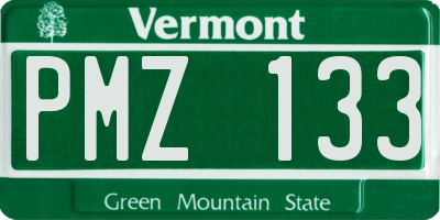 VT license plate PMZ133