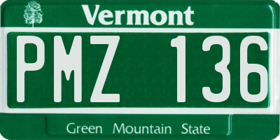 VT license plate PMZ136