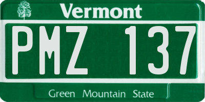 VT license plate PMZ137