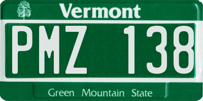 VT license plate PMZ138
