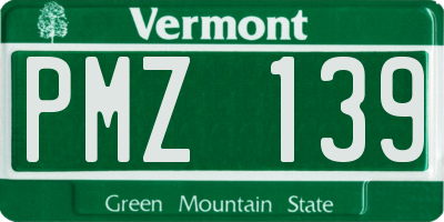 VT license plate PMZ139